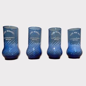 Four Vintage Hotel Rosarito Baja Bar Glasses